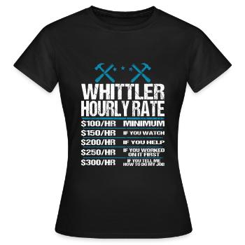 Whittling Holzschnitzer Holz Schnitzen Spruch - Frauen T-Shirt - Schwarz - Vorne - AI Model Female 172 dark (172cm)
