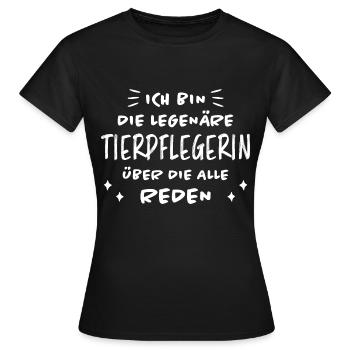 Tierpflegerin Lustig Spruch Tierpflegerin Geschenk - Frauen T-Shirt - Schwarz - Vorne - AI Model Female 172 dark (172cm)