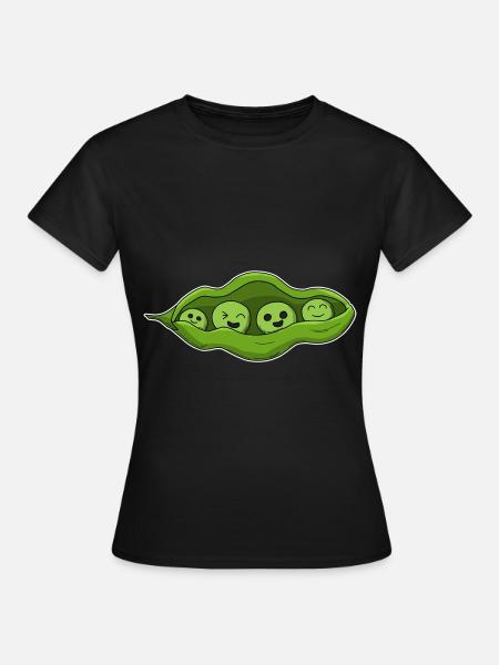Erbsen Bohnen - Frauen T-Shirt - Schwarz