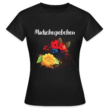 Modschegiebchen ostdeutsch Marienkäfer Sachsen - Frauen T-Shirt - Schwarz - Vorne - AI Model Female 172 dark (172cm)