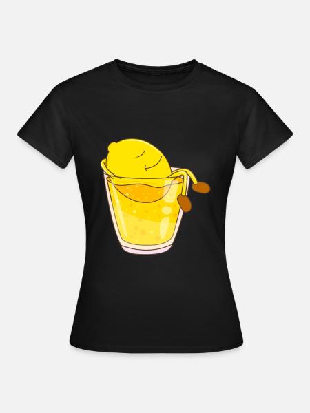 Süßes Zitrone in Zitronen Limonade Softdrink - Frauen T-Shirt - Schwarz