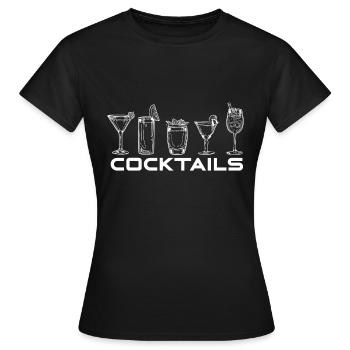 Des cocktails - T-shirt Femme - noir - Devant - AI Model Female 172 dark (172cm)