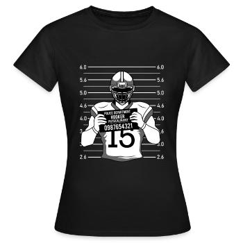 Football américain - T-shirt Femme - noir - Devant - AI Model Female 172 dark (172cm)