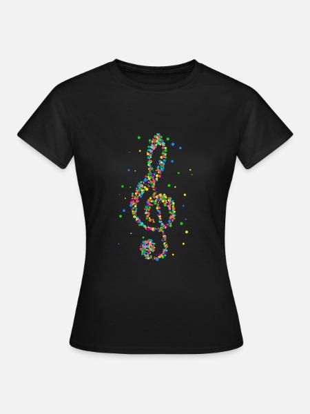 Musique clé de sol musicien clé de sol - T-shirt Femme - noir