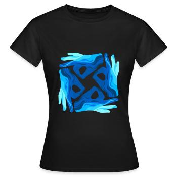 Signes de plongée symbole art plongeur cadeau - T-shirt Femme - noir - Devant - AI Model Female 172 dark (172cm)