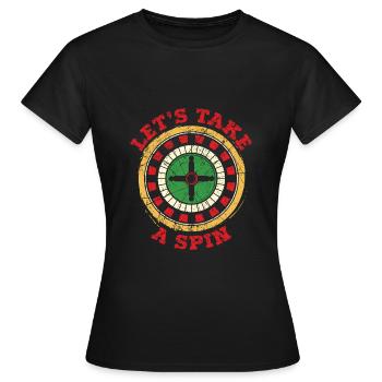 Cadeau de croupier de roulette de joueur de roulette - T-shirt Femme - noir - Devant - AI Model Female 172 dark (172cm)