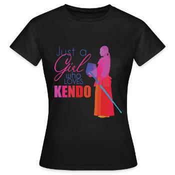 Kendo - T-shirt Femme - noir - Devant - AI Model Female 172 dark (172cm)