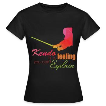 Kendo - T-shirt Femme - noir - Devant - AI Model Female 172 dark (172cm)