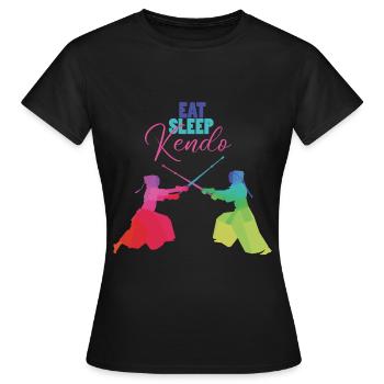 Kendo - T-shirt Femme - noir - Devant - AI Model Female 172 dark (172cm)