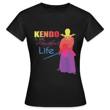 Kendo - T-shirt Femme - noir - Devant - AI Model Female 172 dark (172cm)