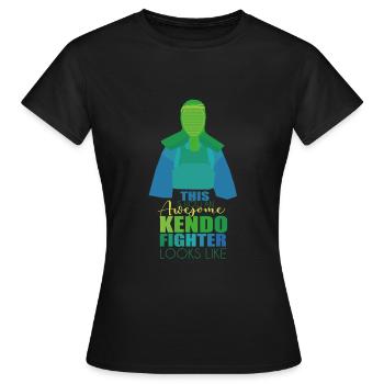 Kendo - T-shirt Femme - noir - Devant - AI Model Female 172 dark (172cm)