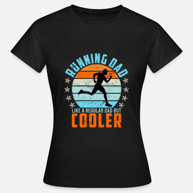 Running Dad Vater Geschenk Spruch Marathon Lauf - T-shirt dam - svart