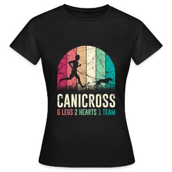 Canicross Running with Dog Running Gift - Women's T-Shirt - black - Front - AI Model Female 172 dark (172cm)