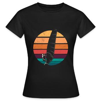 Windsurfer cadeau Windsurf Retro Vintage - T-shirt Femme - noir - Devant - AI Model Female 172 dark (172cm)