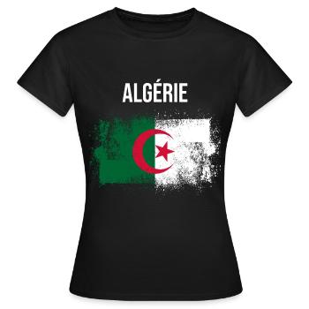 Algerien - Frauen T-Shirt - Schwarz - Vorne - AI Model Female 172 dark (172cm)