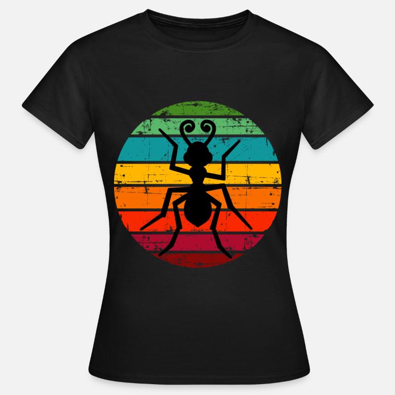 Ant Insect Ants Retro Sunset - Women's T-Shirt - black