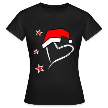 Herzchen - Frauen T-Shirt - Schwarz - Vorne - AI Model Female 172 dark (172cm)