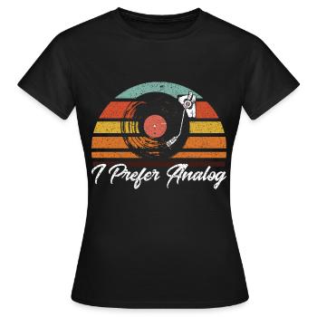 Record Collector Vinyl Record Collection - Women's T-Shirt - black - Front - AI Model Female 172 dark (172cm)