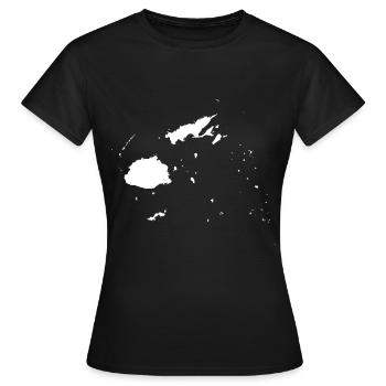 Drapeau de la carte des Fidji - T-shirt Femme - noir - Devant - AI Model Female 172 dark (172cm)