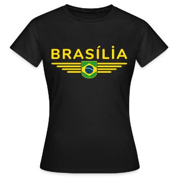 Brasília T-shirt for fans and travelers - Women's T-Shirt - black - Front - AI Model Female 172 dark (172cm)