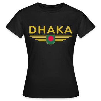 Dhaka Design – Heart of Bangladesh - Women's T-Shirt - black - Front - AI Model Female 172 dark (172cm)