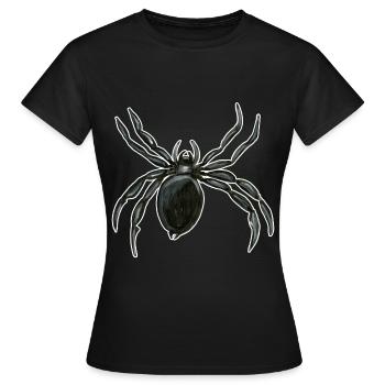 spinne - spinne - spinne - zentrifuge - aranha - Frauen T-Shirt - Schwarz - Vorne - AI Model Female 172 dark (172cm)