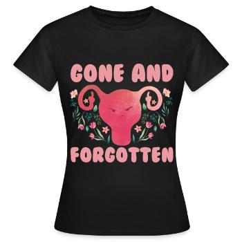 Uterus Gebärmutter Operation - Frauen T-Shirt - Schwarz - Vorne - AI Model Female 172 dark (172cm)