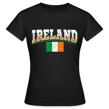 Irlande Fan - T-shirt Femme - noir - Devant - AI Model Female 172 dark (172cm)