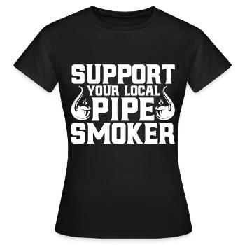 Amateurs de pipe Fumeurs de pipe Pipes communautaires - T-shirt Femme - noir - Devant - AI Model Female 172 dark (172cm)