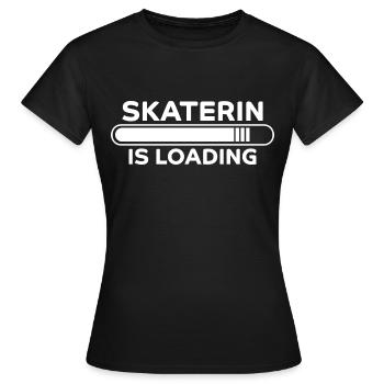 Skaterin Spruch Skating Lustiges Skaterin Geschenk - Frauen T-Shirt - Schwarz - Vorne - AI Model Female 172 dark (172cm)