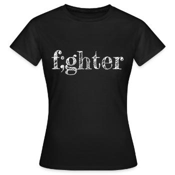 Cadeau de combattant point-virgule combattant de point-virgule - T-shirt Femme - noir - Devant - AI Model Female 172 dark (172cm)