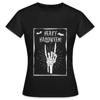 Teufelsgruß Headbanger Halloween Geschenk Metal - Frauen T-Shirt - Schwarz - Vorne - AI Model Female 172 dark (172cm)