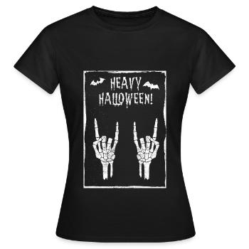 Teufelsgruss Halloween Metal Headbanger Halloween - Frauen T-Shirt - Schwarz - Vorne - AI Model Female 172 dark (172cm)