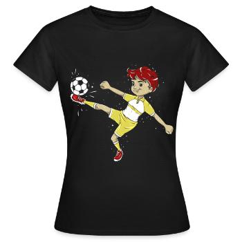 Football football - T-shirt Femme - noir - Devant - AI Model Female 172 dark (172cm)