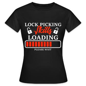 Serrures crack Serrurier Serrure fissuration - T-shirt Femme - noir - Devant - AI Model Female 172 dark (172cm)