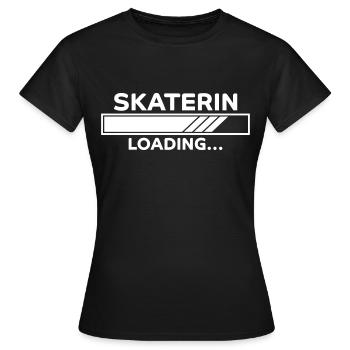 Skaterin Spruch Skating Lustiges Skaterin Geschenk - Frauen T-Shirt - Schwarz - Vorne - AI Model Female 172 dark (172cm)