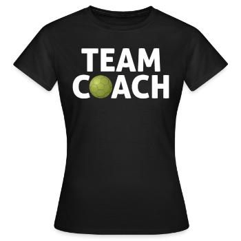 Team coach handball coach - Women's T-Shirt - black - Front - AI Model Female 172 dark (172cm)