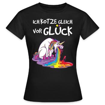 Ich kotze gleich vor Glück - Frauen T-Shirt - Schwarz - Vorne - AI Model Female 172 dark (172cm)