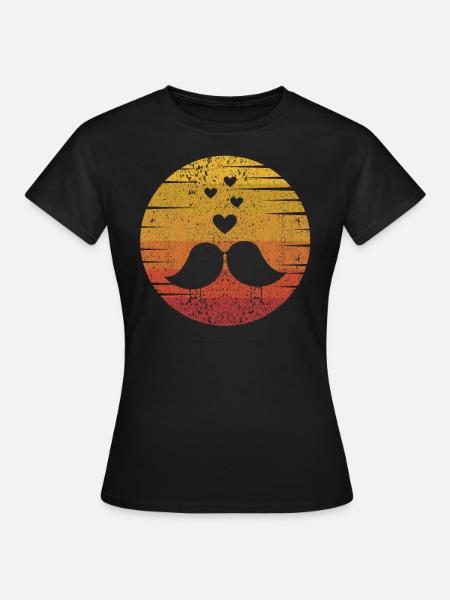 Vogel Liebhaber Vögel Bird Lover Geschenk Vintage - Frauen T-Shirt - Schwarz