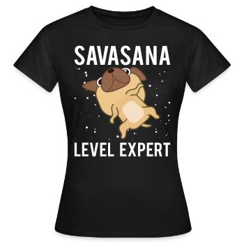 Savasana Level Expert - Women's T-Shirt - black - Front - AI Model Female 172 dark (172cm)