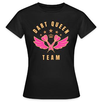 Darts queen design - Women's T-Shirt - black - Front - AI Model Female 172 dark (172cm)