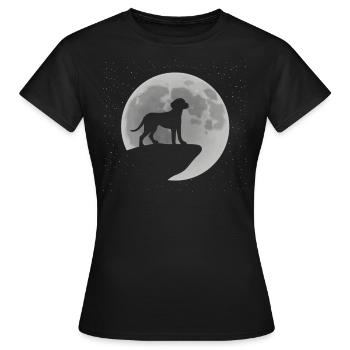 Vizsla Silhouette Mond Sterne - Frauen T-Shirt - Schwarz - Vorne - AI Model Female 172 dark (172cm)