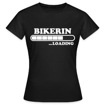Bikerin Spruch Biker Lustiges Bikerin Geschenk - Frauen T-Shirt - Schwarz - Vorne - AI Model Female 172 dark (172cm)