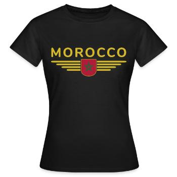 Maillot Maroc Rabat Fan Outfit Design - T-shirt Femme - noir - Devant - AI Model Female 172 dark (172cm)