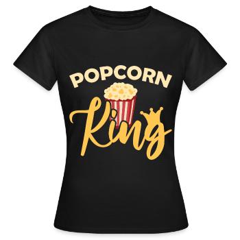 Popcorn - Frauen T-Shirt - Schwarz - Vorne - AI Model Female 172 dark (172cm)