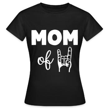 Mom of Two 2 Kids Mom - Women's T-Shirt - black - Front - AI Model Female 172 dark (172cm)