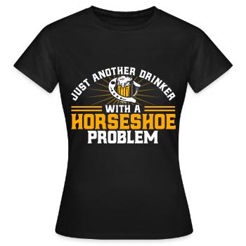 Hufeisen-Werfer Hufeisen-Werfen Hufeisen-Werfen Ge - Frauen T-Shirt - Schwarz - Vorne - AI Model Female 172 dark (172cm)