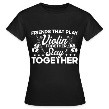 Violinist Violinist Violinist Gift - Women's T-Shirt - black - Front - AI Model Female 172 dark (172cm)
