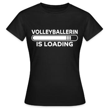 Volleyballerin Spruch Fun Beachvolleyball Geschenk - Frauen T-Shirt - Schwarz - Vorne - AI Model Female 172 dark (172cm)