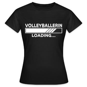Volleyballerin Spruch Fun Beachvolleyball Geschenk - Frauen T-Shirt - Schwarz - Vorne - AI Model Female 172 dark (172cm)